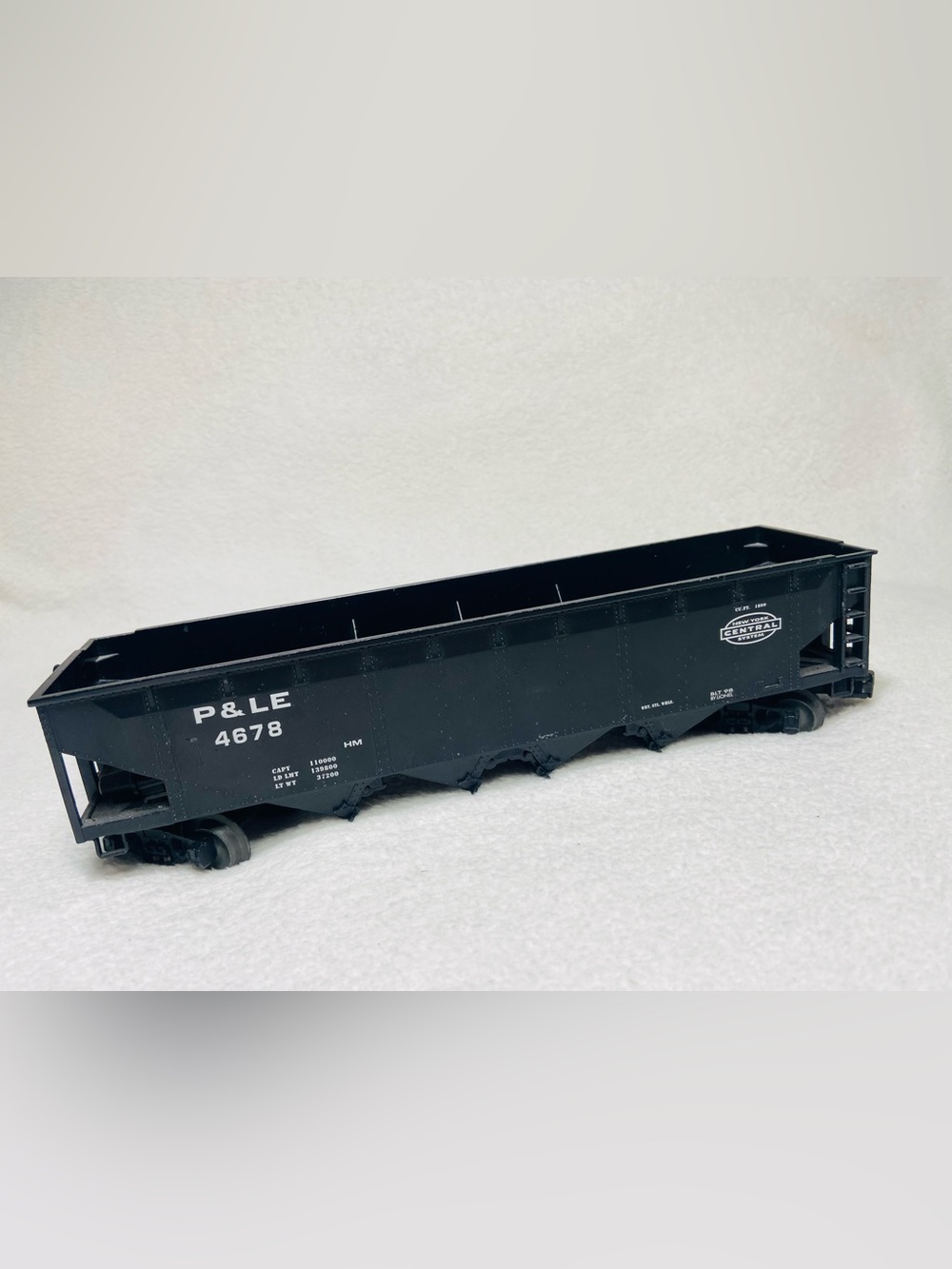 90s Lionel 6-26948 O Gauge Pittsburgh Lake Erie Die-Cast 4-Bay Hopper #4678 LN
